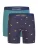 Happy Shorts Boxershorts ‘ Jersey Long ‘  turquoise / donkerblauw