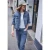 Street One Studio Dames Denim jack met knopen en rugprint in Blauw