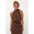 Ydence maxi rok met stippen donkerbruin