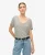 Superdry Vrouwen Studios Slub T-shirt met V-hals en Borduursel Lichtgrijs