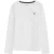 Wit T-shirt met lange mouwen, ronde hals en geborduurd Rigby Go-logo