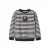 NAME IT MINI gestreepte sweater met borduursels – donkerblauw/wit