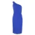 Roland Mouret midi-jurk met één schouder in blauwe viscose