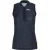 Slazenger Mouwloos poloshirt met kwartrits en luipaardprint voor dames (Zwart)