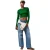 JJXX Feline Slim T-shirt met lange mouwen en cropped pasvorm voor dames (Tuin groen)