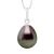 Hanger Gearticuleerde Draad Wit Goud 375 en Echte Tehuis Tahiti Parel Peer 9-10 mm