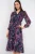 V-hals Midi-jurk met knoopsluiting