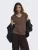 Only Onlsilvery S/s V Neck Lurex Top Jrs Noos T-shirts Deep Mahogany