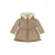 Le Chic winterjas met ruches – lichtbruin