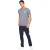 Crosshatch Herenjeans met rechte pijpen en ruwe naden (Blauw)