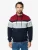 KOROSHI Sweatshirt  donkerblauw / lichtgrijs / karmijnrood / wit