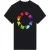 Oversized zwart T-shirt met cirkellogo van Givenchy
