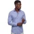 Ledub zakelijk overhemd Modern Fit blauw geprint katoen