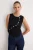 TRENDYOLMİLLA Dames Zwart Effen Mouwloos Getailleerd Blouses