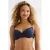 BEACHWAVE voorgevormde beugel bikinitop met lurex en textuur donkerblauw