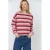 Lollys Laundry gebreide gestreepte trui met wol – roze