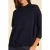 ICode Navy Cape Knit Sweater Decorative Buttons Marine