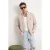 TRENDYOL MAN Heren Beige Geborduurd Lang Regular fit Overhemden