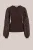 WE Fashion – Dames top met pailletten – Donkerbruin – Viscose –