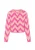 IZIA Gebreid vest  geel / pink / lichtroze