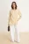Trendyol Modest Dames Geel Gestreept Lang Regular fit Modest Overhemden