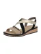 Rieker Sandalen met riem  beige / brokaat / goud / zwart
