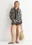 Oversized shirt met monorandprint in viscose