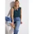 Street One Dames Tricot top met gespleten hals in Turkoois