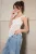 TRENDYOLMİLLA Dames Ecru Effen Mouwloos Getailleerd Blouses