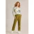 White Stuff Rowena Linen Trouser Khaki Green