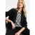 Street One Dames Gestreept shirt met tekst in Zwart