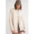 Geknoopte V-hals Geribbelde Brei Cardigan