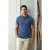 TRENDYOL MAN Heren Blauw Effen Kort Regular fit Poloshirts