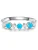 Glanzstücke München Ring  turquoise / zilver / transparant