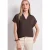 Blouseshirt met overhemdkraag en elastische zoom