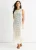 Witte gebreide bodycon midi-jurk