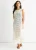 Witte gebreide bodycon midi-jurk