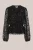 WE Fashion – Dames jersey peplum top met pailletten – Regular fit – Zwart –