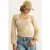Slim Fit Vierkante Kraag Textuur Blouse