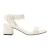 Boss Minimalistische sandalen met blokhak voor dames (Wit)