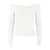Dames-T-shirt met lange mouwen en off-the-shoulder v-hals Pieces Maliva