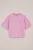 WE Fashion – Meisjes oversized T-shirt met print – Oversized – Roze – Katoen –