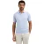 No Excess Pullover short sleeve v-polo melang blue