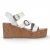 Blowfish Malibu Dames Witte Wig Armband Espadrille Hielsandalen – Ali