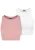 Urban Classics – Rib 2-Pack Crop top – XXL – Roze/Wit