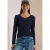 Basic shirt met lange mouwen en ronde hals