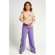 LOOXS little relaxed fit gestreepte broek – paars