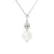 Ketting Ketting Zoetwater Zoetwatercultuur 9-10 mm Wit, Crystal Preciosa en Silver 925