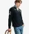 Double Emblem Rugbyshirt Relaxed Pasvorm Blauw