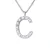 Collar ABC Diamonds 0.06 Cts letter “C” 18K wit